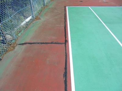 松本市　テニスコート補修工事 写真