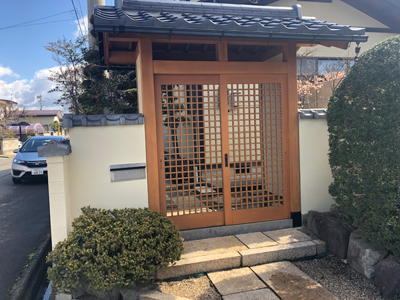 長野市川中島町 T様邸 木部・塀塗装工事 After 写真