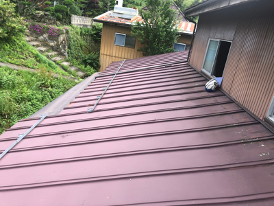 長野市桜　K様邸　屋根・ベランダ塗装工事 写真
