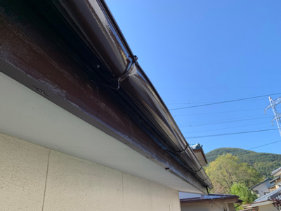 上田市下室賀 I様邸 破風板雨樋塗装工事 After 写真