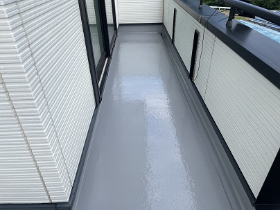 千曲市桑原 K様邸 ベランダ防水塗装工事 After 写真