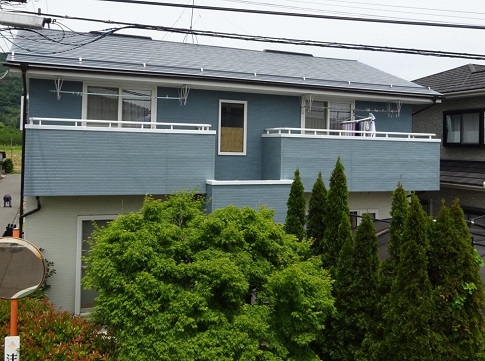 長野市川中島で、屋根塗装と雨樋の補修工事を行いました 写真