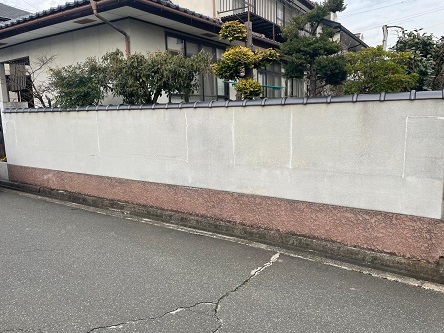 長野市高田　O様邸　塀塗装工事 写真