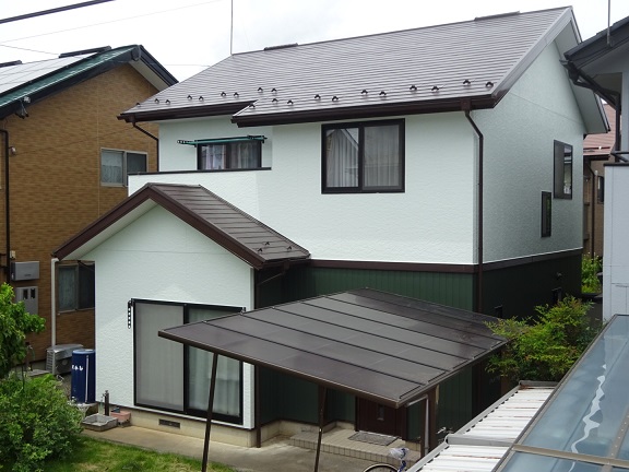長野市下駒沢　N様邸　屋根外壁塗装工事 写真