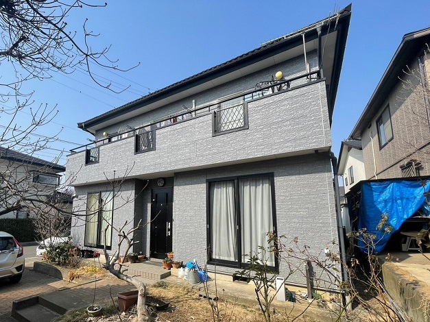 須坂市塩川　I様邸　外壁塗装・ベランダ防水工事 Before 写真