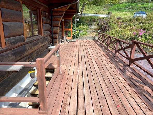 長野市　T様邸　ウッドデッキ塗装工事 Before 写真